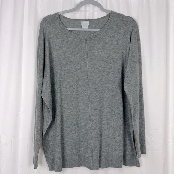 Chico’s Super Soft Cashmere Blend Center Seam Pullover Sweater U.S Size M - Picture 1 of 5